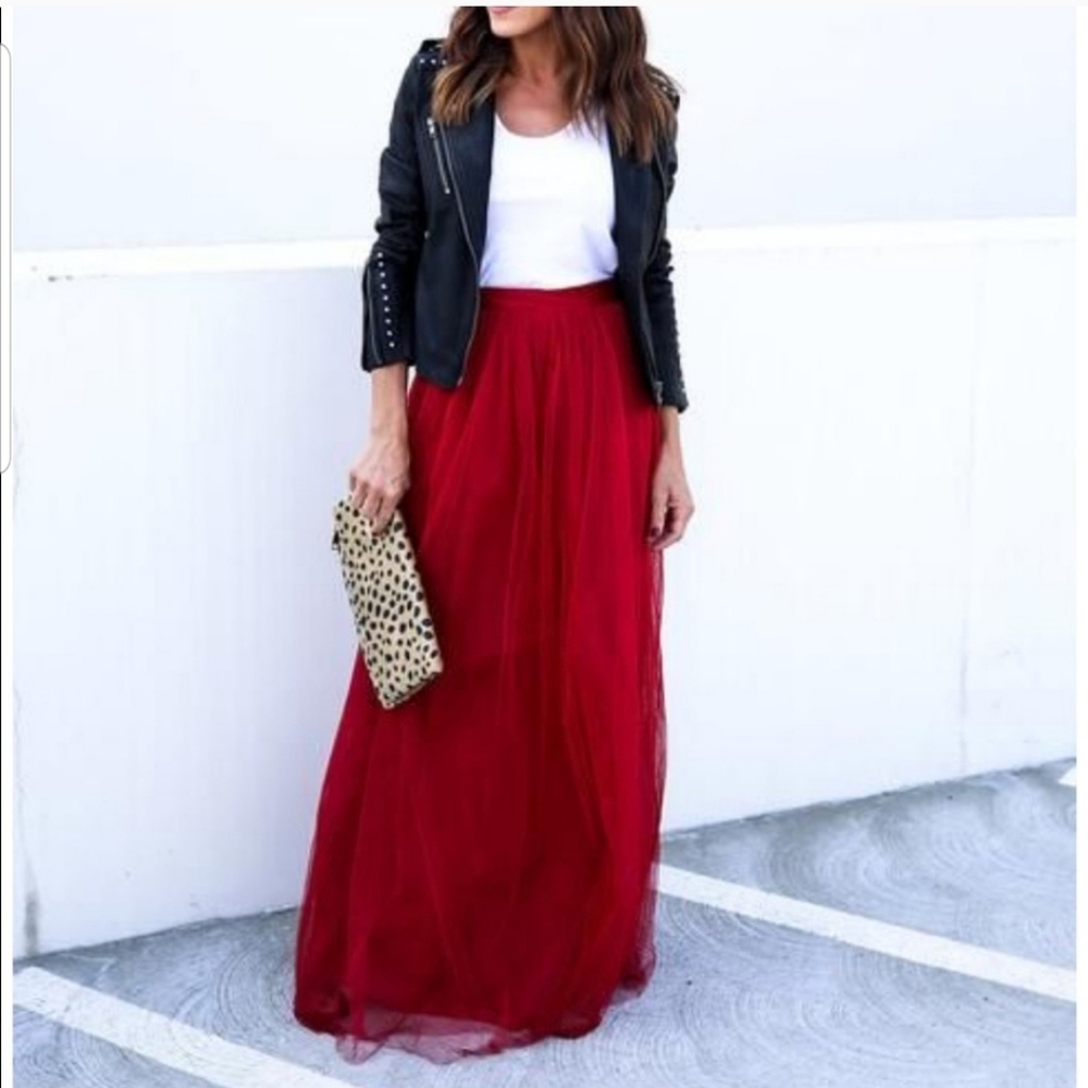 VICI Burgundy Tulle Skirt